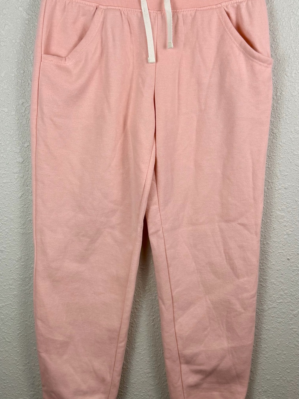Cat & Jack Girls Jogger Sweatpants L 10/12 Pink Fleece Drawstring Pockets